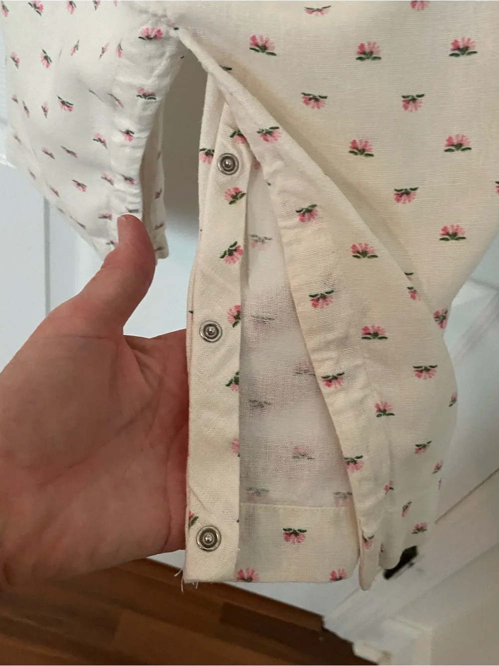 Old Navy Cream One-Piece Bodysuit with Pink Trim